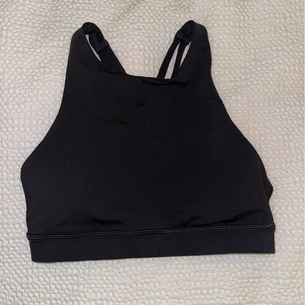 Lululemon high neck energy bra Size 4, Black